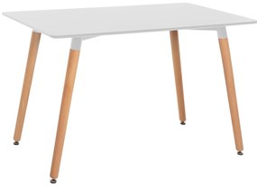 ΤΡΑΠΕΖΙ MINIMAL HM008.01 ΛΕΥΚΟ MDF, ΞΥΛΙΝΑ ΠΟΔΙΑ ΟΞΙΑ, 120Χ80X73Υ ΕΚ.