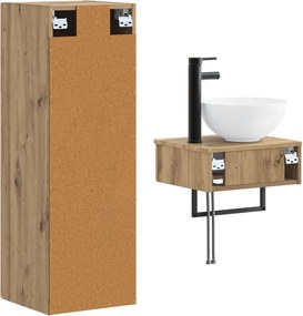 vidaXL Σετ Επίπλων Μπάνιου 2 τμχ. Artisan Δρυς 33 x 34,5 x 100 εκ