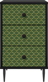 vidaXL Κομοδίνο GELEEN 2 τμχ. Μαύρη Δρυς 36 x 33 x 61 εκ.