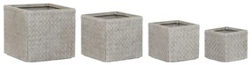 Σετ ζαρντινιέρων Home ESPRIT Μπεζ Fiberglass Μαγνήσιο 44,5 x 44,5 x 42,5 cm (4 Μονάδες)