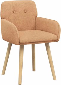 vidaXL Καρέκλες φαγητού 2 pcs Μπουκλέ Μπεζ 59 x 57 x 85 εκ.
