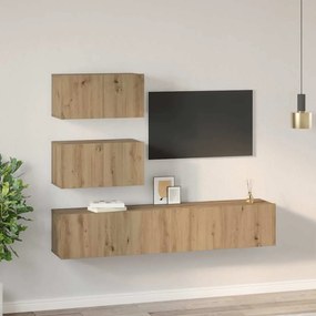 vidaXL Σετ επίπλου τηλεόρασης 4 pcs artisan δρυς 80 x 30 x 30 εκ