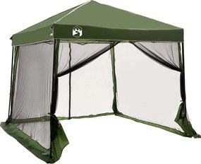 vidaXL Σετ Σκηνών Κατασκήνωσης 2 pcs Πράσινο Ταφτάς και Υφάσματα