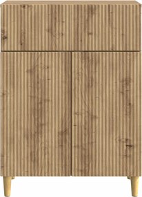 vidaXL Πλαϊνό γραφείο Artisan Δρυς 66 x 34,5 x 90 εκ