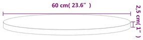 vidaXL Επιφάνεια Τραπεζιού Στρογγυλή Ø60x2,5 εκ. Μασίφ Ξύλο Οξιάς