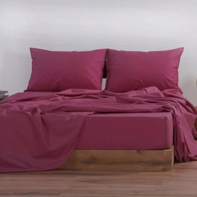 Σεντόνι Μονό Επίπεδο (170x270) Nef-Nef Homeware Basic Μπορντώ