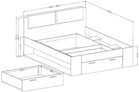 Κρεβάτι Kappa-140 x 200-Kafe - mauro