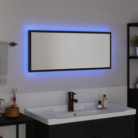 vidaXL Καθρέφτης Μαύρη Οξυά 90 x 8,5 x 37 εκ Επεξεργασμένο Ξύλο