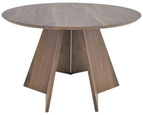 Τραπέζι Bibble pakoworld mdf σε καρυδί απόχρωση Φ120x76εκ
