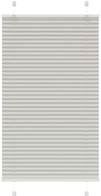 vidaXL Πλισέ περσίδα ανοιχτό γκρι 75x100 cm Πλάτος υφάσματος 74,4 cm