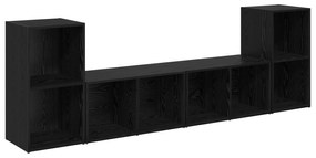 vidaXL Σετ επίπλου τηλεόρασης 4 pcs Μαύρη δρυς 37 x 35 x 72 εκ.