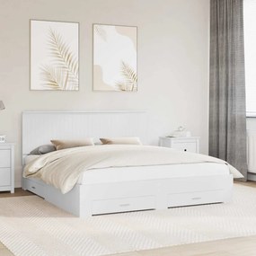 vidaXL Σκελετός Κρεβατιού Λευκό 180 x 200 cm Επεξεργασμένο ξύλο