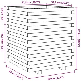 ΖΑΡΝΤΙΝΙΕΡΑ ΚΗΠΟΥ 60X60X72,5 ΕΚ. ΑΠΟ ΕΜΠΟΤΙΣΜΕΝΟ ΞΥΛΟ ΠΕΥΚΟΥ 3282583