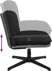 vidaXL Καρέκλα Γραφείου Περιστρεφόμενη Μαύρη Υφασμάτινη
