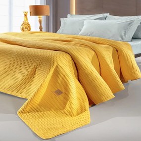 Κουβέρτα Vivid Yellow Guy Laroche Υπέρδιπλο 230x260cm 100% Βαμβάκι