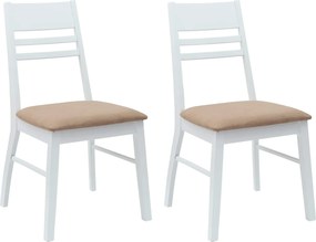 vidaXL Καρέκλες φαγητού 2 pcs Λευκό 43 x 54 x 89 εκ.