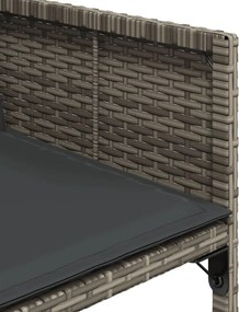 vidaXL Σετ Τραπεζαρίας Κήπου 7 τεμ. Γκρι Συνθ. Ρατάν με Μαξιλάρια