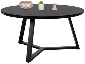 Τραπέζι Σαλονιού Rocket HM9586.01 Φ80x42cm Marble Effect Black