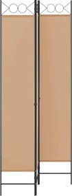 vidaXL 3-Panel Room Divider Μπεζ 120 x 220 cm Ύφασμα