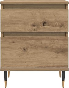 vidaXL Κομοδίνο τεχνίτης Δρυς 40x35x50 εκ. από Επεξεργασμένο Ξύλο