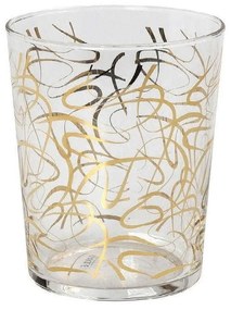 Ποτήρι Νερού Lucia RAB533K6 380ml Γυάλινο Gold Espiel Glass