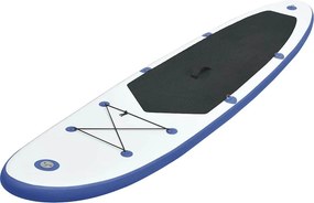 vidaXL Σετ Σανίδας Stand Up Paddle / Surf Φουσκωτό Μπλε και Λευκό