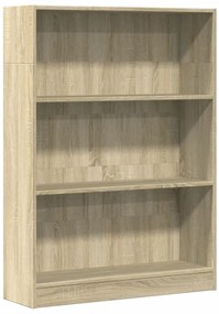 vidaXL Βιβλιοθήκη Sonoma Δρυς 80x24x109 εκ. από Επεξεργασμένο Ξύλο