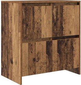 vidaXL Πλαϊνό γραφείο 2 pcs Παλιό ξύλο 70 x 41 x 75 εκ.