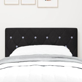 vidaXL LED Κεφαλίνη Κρυστάλλινων Κουμπιών Με Στρώσεις Μαύρη 80 εκ Βελούδο