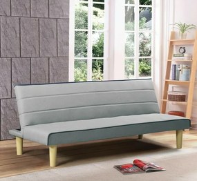 Καναπές κρεβάτι Mesa 190, Αριθμός θέσεων: 3, Ανοιχτό γκρι, Καφέ, 69x167x76cm, Πόδια: Ξύλο | Epipla1.gr