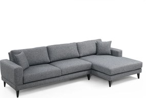 Corner Sofa-Bed Nordic Corner Right (L3+Chl) Dark Grey
