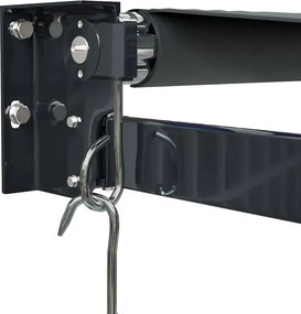 vidaXL Τέντα Πτυσσόμενη Ανθρακί 3 x 2,5 μ. Ύφασμα και Αλουμίνιο