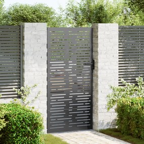 vidaXL Πύλη Κήπου Μαύρο 105 x 200 cm Ατσάλι με Επικάλυψη Πούδρας