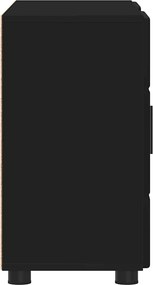 vidaXL Πλαϊνό γραφείο με ράφι FLORIN Μαύρο 88,5 x 30,5 x 55,5 εκ