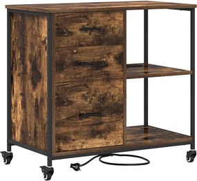 vidaXL Ντουλάπα με Σταθμό Φόρτισης 76 x 41 x 72 cm Επεξεργασμένο Ξύλο