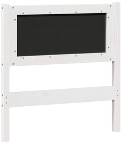 vidaXL Κεφαλάρι Άλλο Λευκό και ανοιχτό γκρι 80 cm Μασίφ ξύλο πεύκου