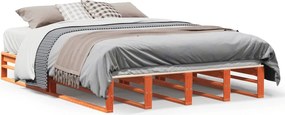 vidaXL Σκελετός Κρεβ. Χωρίς Στρώμα Καφέ Κεριού 160x200 εκ Μασίφ Πεύκο
