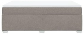 Κρεβάτι Boxspring με Στρώμα Taupe 140x200 εκ. Υφασμάτινο - Μπεζ-Γκρι