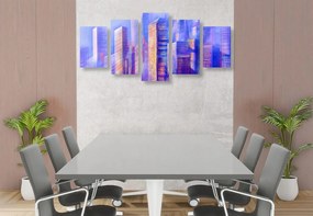 5 μερών εικόνα αφηρημένοι ουρανοξύστες πόλεων - 200x100