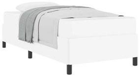 vidaXL Σκελετός κρεβατιού με στρώμα Λευκό 80 x 200 cm Τεχνητό δέρμα