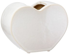 Βάζο 'Heart' Κεραμικό Λευκό 8.5x20x14cm