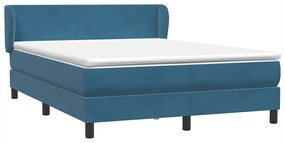 ΚΡΕΒΑΤΙ BOXSPRING ΜΕ ΣΤΡΩΜΑ ΣΚΟΥΡΟ ΜΠΛΕ 140X210 ΕΚ. ΒΕΛΟΥΔΙΝΟ 3317359