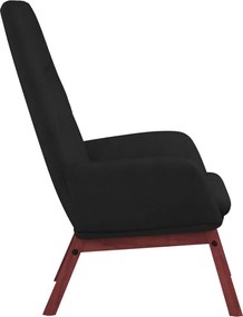 vidaXL Πολυθρόνα Relax Μαύρο Υφασμάτινη με Υποπόδιο