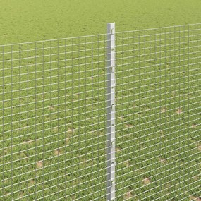 vidaXL Συρματόπλεγμα με Στυλίς 50 x 1,5 m Γαλβανισμένος Χάλυβας Ασημί