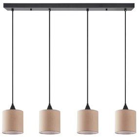 Κρεμαστό Φωτιστικό Οροφής Ύφασμα ADEPT H300 Φ85 Homelighting-77-9023-Καφέ 77-9023