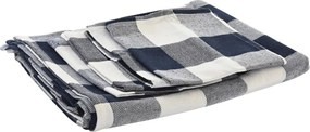 Τραπεζομάντιλο και πετσέτες DKD Home Decor 150 x 150 x 0,5 cm Μπλε Λευκό