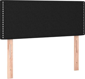 vidaXL Κρεβάτι Boxspring με Στρώμα Μαύρο 80 x 200 εκ. Υφασμάτινο
