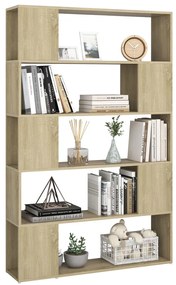 vidaXL Βιβλιοθήκη/Διαχωρ. Χώρου Sonoma Δρυς 100x24x155 εκ. Επεξ. Ξύλο