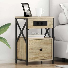 vidaXL Κομοδίνο Sonoma Δρυς 40 x 31 x 60 εκ. Επεξεργασμένο ξύλο