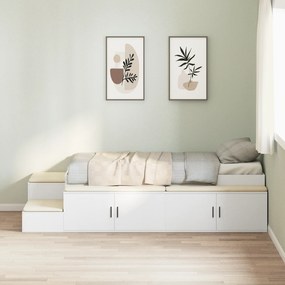 vidaXL Κρεβάτι αποθήκευσης  Λευκό 90x190 εκ.